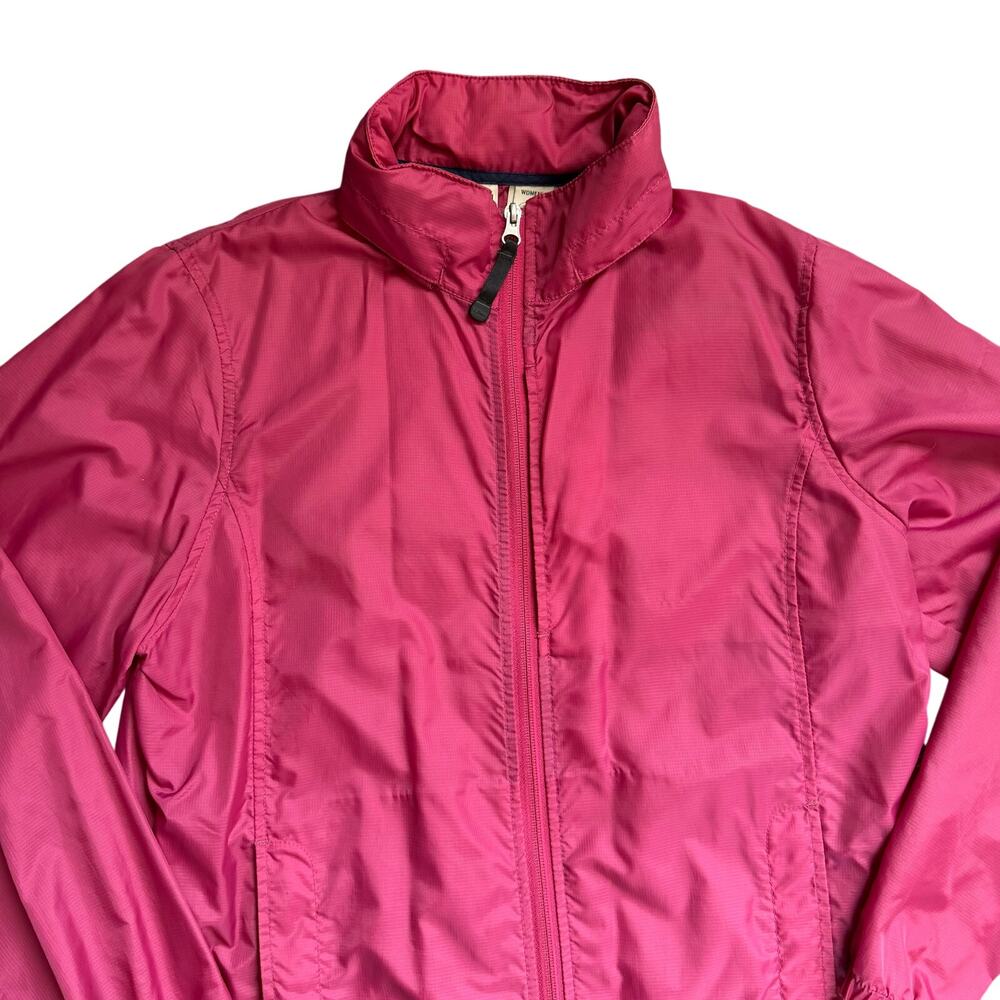 LL Bean Womens Pink Lightweight Full-Zip Jacket Windbreaker Size Medium - Picture 2 of 8